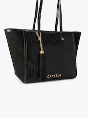 Carvela Black Minori Woven Tote Bag - Image 3 of 5