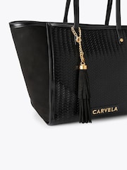 Carvela Black Minori Woven Tote Bag - Image 5 of 5