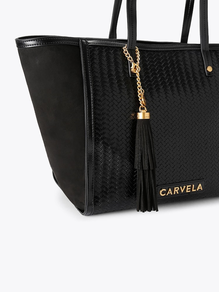 Carvela Black Minori Woven Tote Bag - Image 5 of 5 Carvela Black Minori Woven Tote Bag - Image 5 of 5