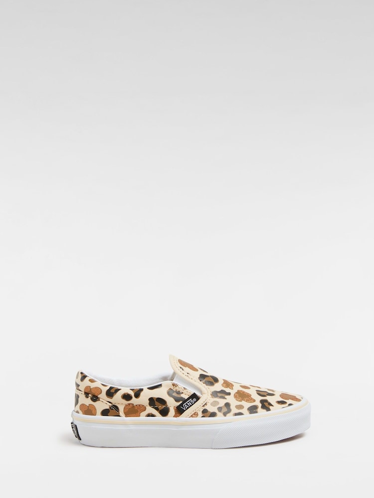 Vans Girls Classic Slip-On Brown Trainers - Image 1 of 4
