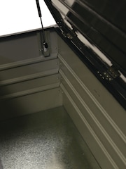 Charles Bentley Grey Metal Storage Chest with Lock - Image 3 of 4