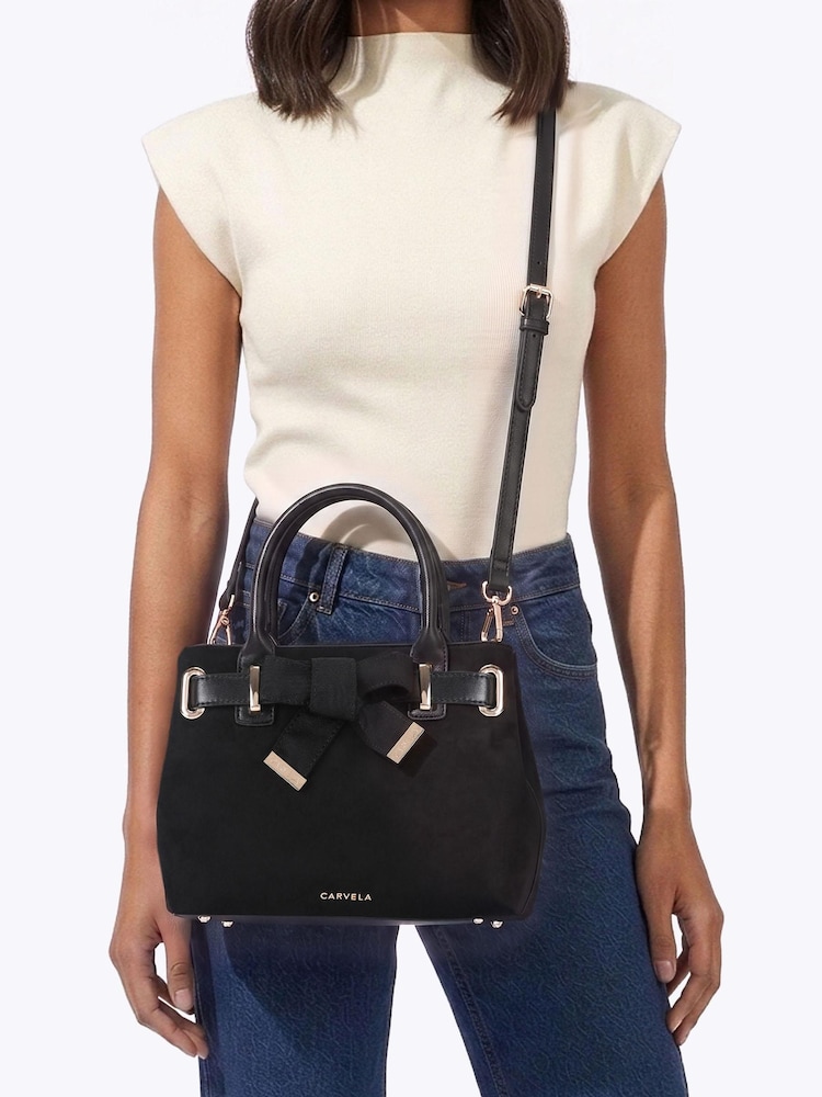 Carvela Black Mini Maria Tempt Bow Bag - Image 2 of 5 Carvela Black Mini Maria Tempt Bow Bag - Image 2 of 5