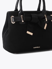 Carvela Black Mini Maria Tempt Bow Bag - Image 5 of 5