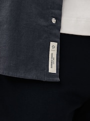 Charcoal Grey Cord Twin Pocket Western Long Sleeve 100% Cotton Shirt - Image 4 of 7