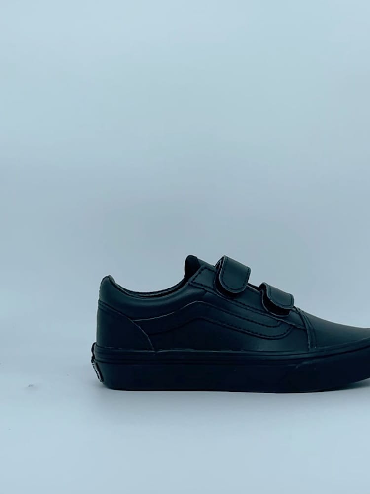 Vans Kids Old Skool Hook and Loop Classic Tumble Trainers - Image 1 of 5