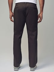 Chocolate Brown Relaxed Fit Utility Chino 100% Cotton Trousers - Image 4 of 10