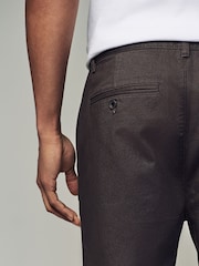 Chocolate Brown Relaxed Fit Utility Chino 100% Cotton Trousers - Image 5 of 10