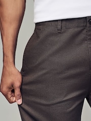 Chocolate Brown Relaxed Fit Utility Chino 100% Cotton Trousers - Image 6 of 10
