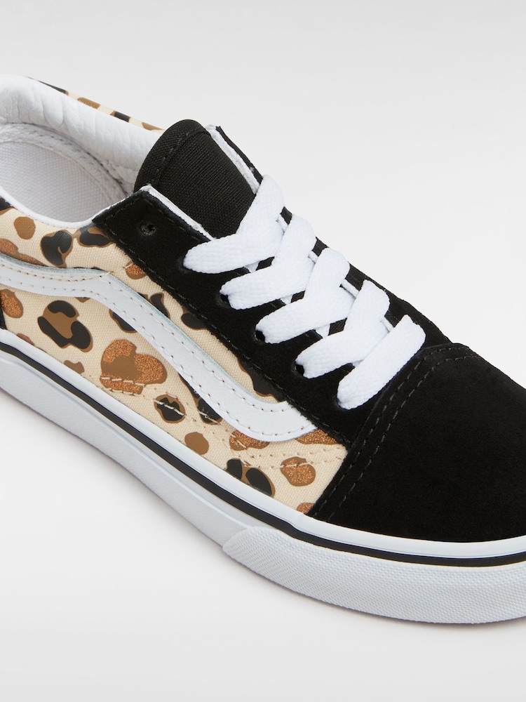 Vans Girls Old Skool Brown Trainers - Image 2 of 4 Vans Girls Old Skool Brown Trainers - Image 2 of 4