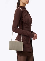 Carvela Cream Palio Hard Embellished Clutch Bag - Image 2 of 5