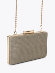 Carvela Cream Palio Hard Embellished Clutch Bag - Image 3 of 5