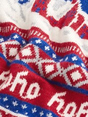 Red/Blue Crew Neck Regular Knitted Christmas Jumper - Image 7 of 7