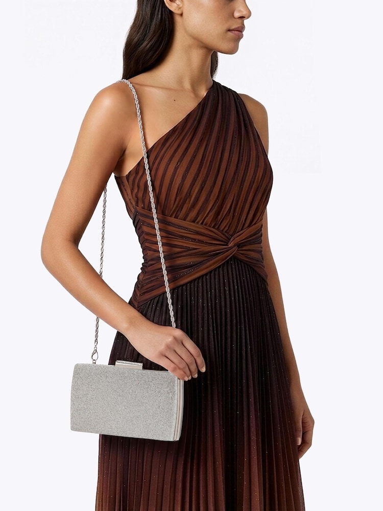 Carvela Silver Palio Hard Embellished Clutch Bag - Image 2 of 5