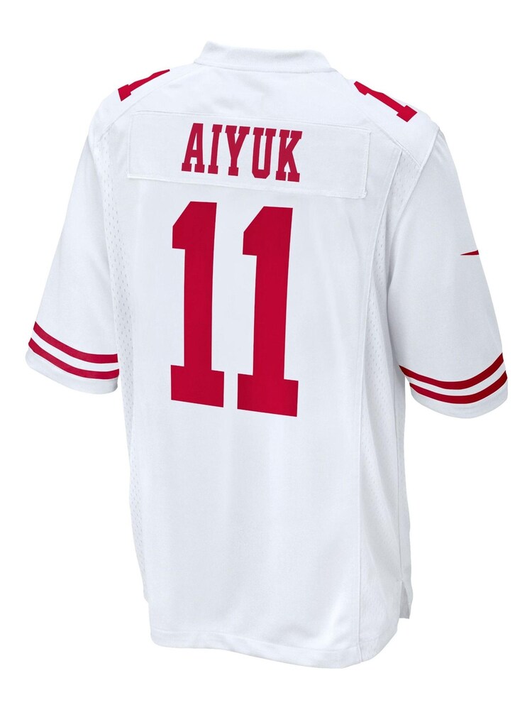 Nike White NFL San Francisco 49ers Game Road Jersey - Brandon Aiyuk Youth - Image 3 of 3
