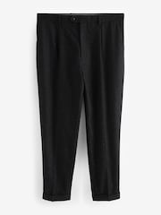 Black Slim Nova Fides Italian Fabric Textured Suit Trousers - Image 6 of 10