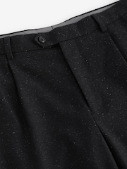 Black Slim Nova Fides Italian Fabric Textured Suit Trousers - Image 7 of 10