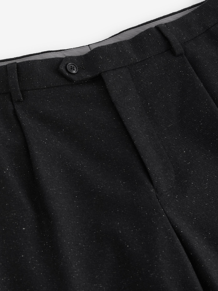 Black Slim Nova Fides Italian Fabric Textured Suit Trousers - Image 7 of 10