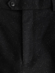 Black Slim Nova Fides Italian Fabric Textured Suit Trousers - Image 8 of 10