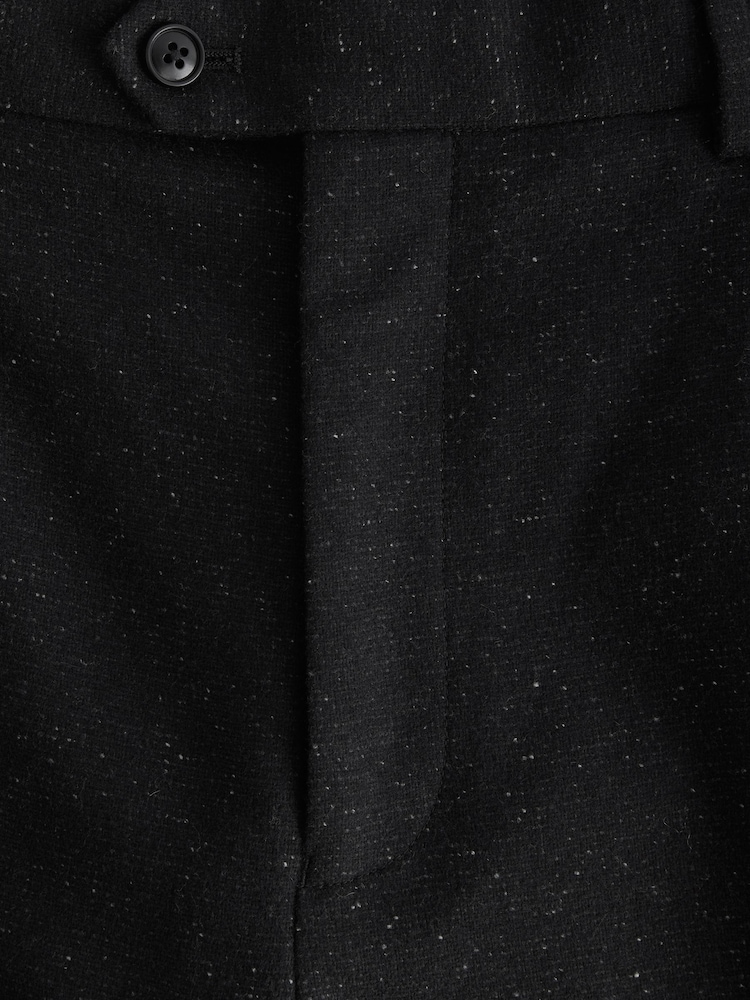 Black Slim Nova Fides Italian Fabric Textured Suit Trousers - Image 8 of 10