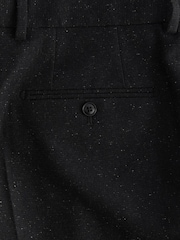 Black Slim Nova Fides Italian Fabric Textured Suit Trousers - Image 9 of 10