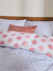 2 Pack Pink/White/Blue Floral Reversible Duvet Cover and Pillowcase Set - Image 5 of 9