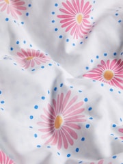 2 Pack Pink/White/Blue Floral Reversible Duvet Cover and Pillowcase Set - Image 7 of 9