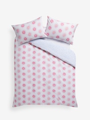 2 Pack Pink/White/Blue Floral Reversible Duvet Cover and Pillowcase Set - Image 8 of 9