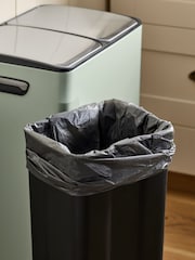 Sage Green 60L 3 Compartment Recycling Soft Close Pedal Bin - Image 3 of 6