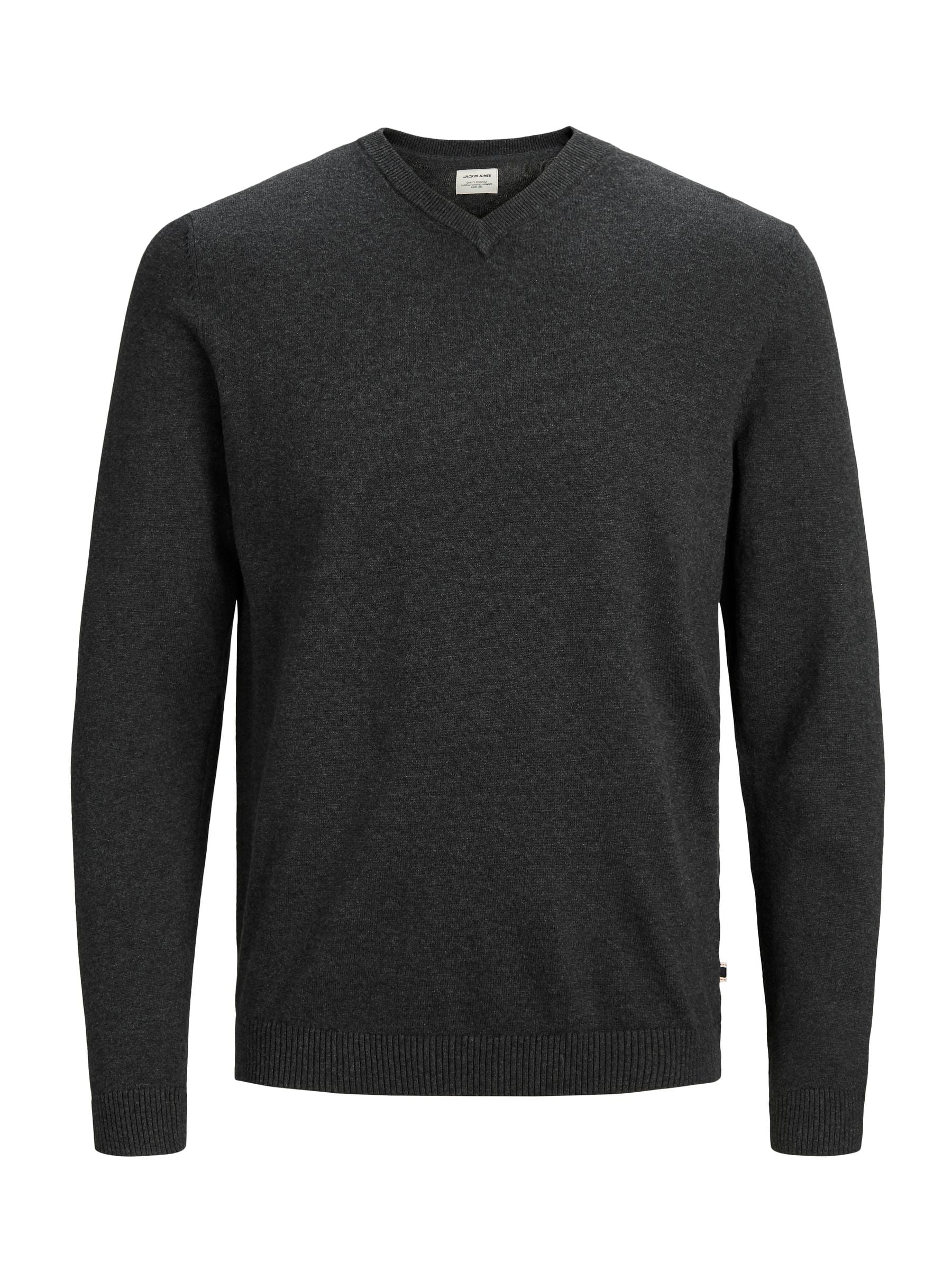 Buy JACK & JONES Grey 100% Cotton V-Neck Knitted Jumper from Next