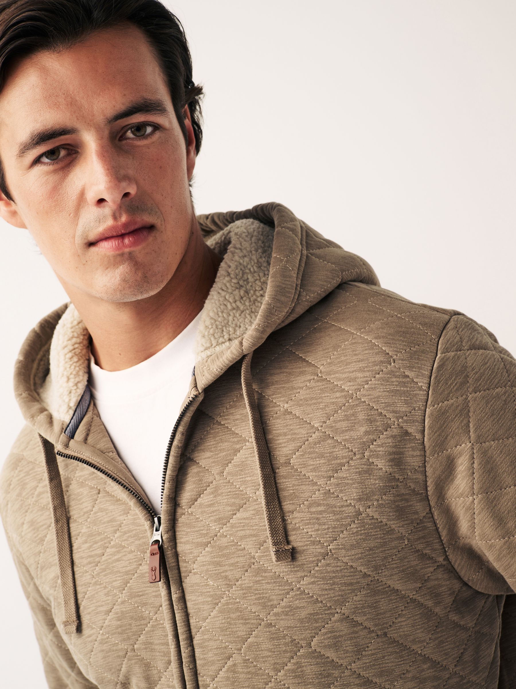 Buy Neutral Quilted Sweatshirt Hoodie from Next Luxembourg