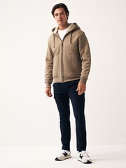 Neutral Quilted Sweatshirt Hoodie - Image 4 of 7