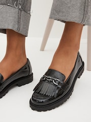 Schwarz - Forever Comfort® Loafer mit Ketten- und Quastendetails - Bild 2 von 8