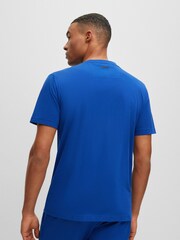 BOSS Blue Logo Artwork T-Shirt in Cotton Jersey - Image 2 of 4