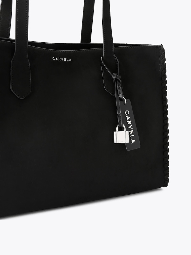 Carvela Black Juno Whipstitch Tote Bag - Image 5 of 5 Carvela Black Juno Whipstitch Tote Bag - Image 5 of 5