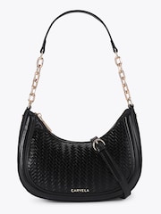 Carvela Black Minori Scoop Woven Shoulder Bag - Image 1 of 5