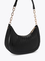 Carvela Black Minori Scoop Woven Shoulder Bag - Image 4 of 5