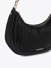 Carvela Black Minori Scoop Woven Shoulder Bag - Image 5 of 5