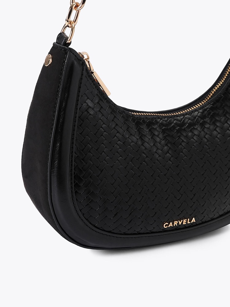 Carvela Black Minori Scoop Woven Shoulder Bag - Image 5 of 5 Carvela Black Minori Scoop Woven Shoulder Bag - Image 5 of 5