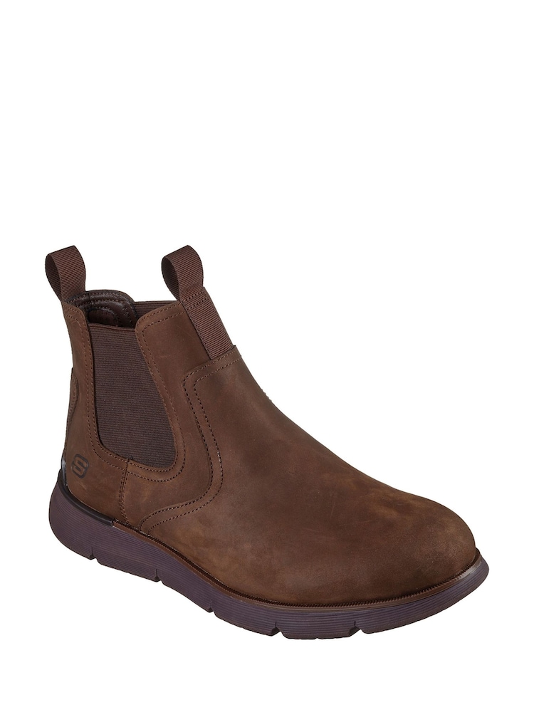 Skechers Brown Mens Augustino Boots - Image 2 of 3