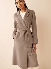 Emme by Marella Neutral Antonia Jersey Trench Coat - Image 3 of 6