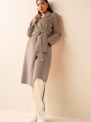 Emme by Marella Neutral Antonia Jersey Trench Coat - Image 4 of 6