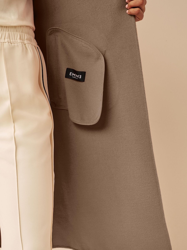 Emme by Marella Neutral Antonia Jersey Trench Coat - Image 6 of 6