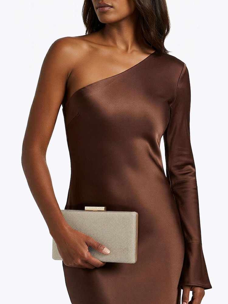 Carvela Gold Palio Hard Embellished Clutch Bag - Image 2 of 5 Carvela Gold Palio Hard Embellished Clutch Bag - Image 2 of 5
