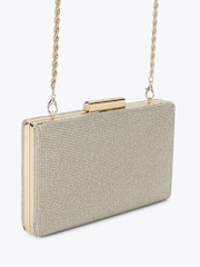 Carvela Gold Palio Hard Embellished Clutch Bag - Image 3 of 5