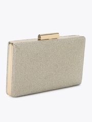 Carvela Gold Palio Hard Embellished Clutch Bag - Image 4 of 5