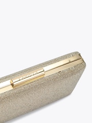 Carvela Gold Palio Hard Embellished Clutch Bag - Image 5 of 5