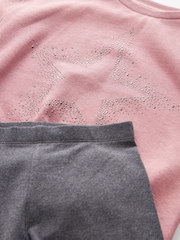 Pink Sparkle Pink Sparkle Crew Top and Leggings Set (3-16yrs) - Image 5 of 7