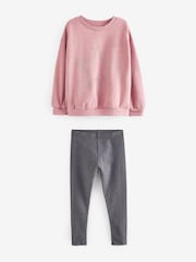 Pink Sparkle Pink Sparkle Crew Top and Leggings Set (3-16yrs) - Image 6 of 7