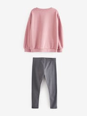 Pink Sparkle Pink Sparkle Crew Top and Leggings Set (3-16yrs) - Image 7 of 7