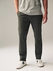 Green Khaki Straight Fit Stretch Chinos Trousers - Image 1 of 9